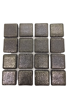 Pate de verre Metalis Foncé 2,4 x 2,4cm Par 100g