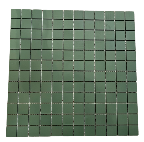 Grès Cérame 2,3 x 2,3 cm - 0350 Vert Gazon, à la plaque 