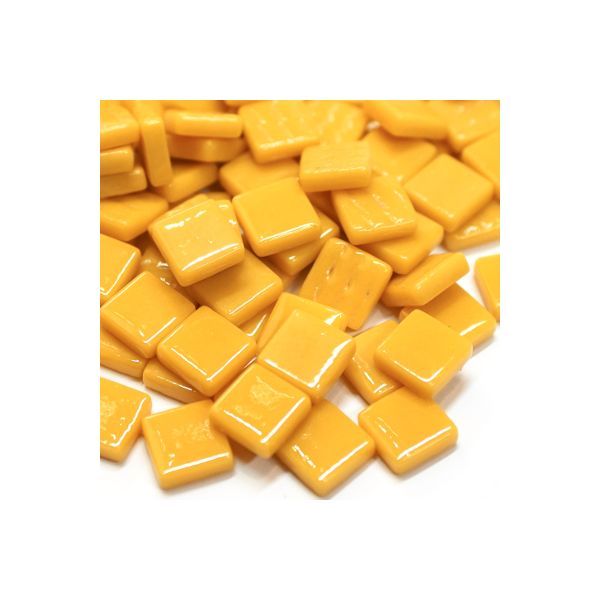 Pate de Verre 1.2 x 1.2 cm - Jaune Moutarde, Par 100 g