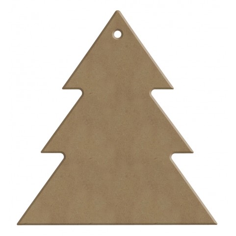 Sapin percé de Noël en bois à décorer