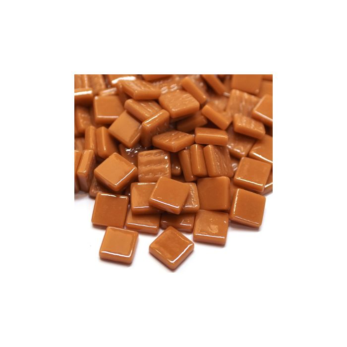 Pâte de Verre 0.8 x 0.8 cm - Caramel Unis, Par 100 g .
