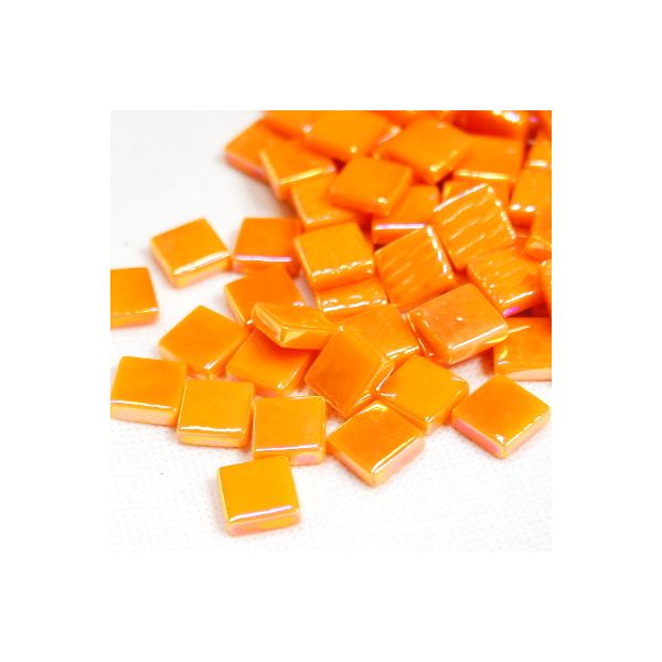 Pâte de Verre 0.8 X 0.8 cm - Orange, Par 100 g .