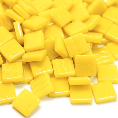 Pate de Verre 1.2 x 1.2 cm - Jaune , Par 100 g