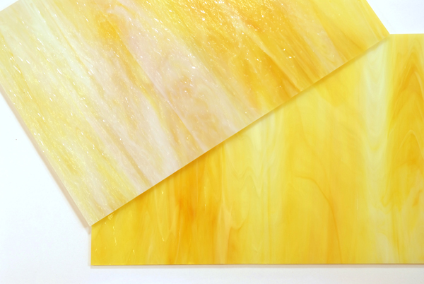 Baguette de Verre  n°27 - Perlmut Clair Jaune Orange