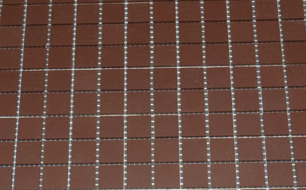 Grès Cérame 2 x 2 cm  Chocolat Brun en plaque