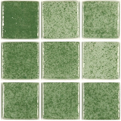 [118] Pâte de verre 118 (Nuagé Vert) 2,3 x 2,3 cm, Par 100g