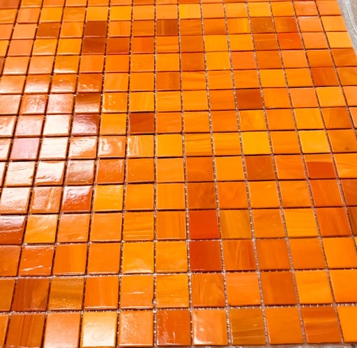[230032] Pâte de verre - Gerbera - 2 x 2 , à la plaque .