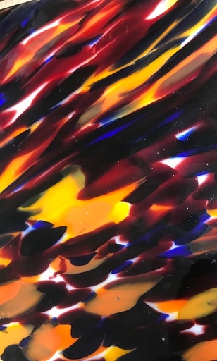 Plaque de verre Flammé - 20 x 30 cm