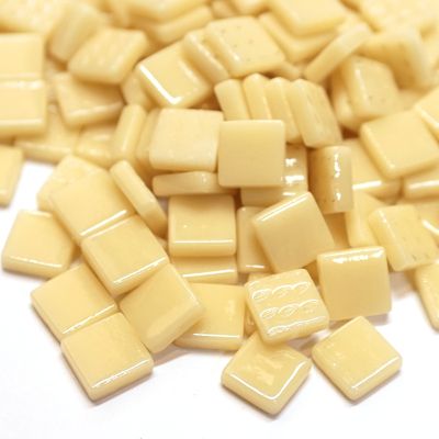 [092] Pâte de verre 1.2 x 1.2 cm - Crème - par 100 g