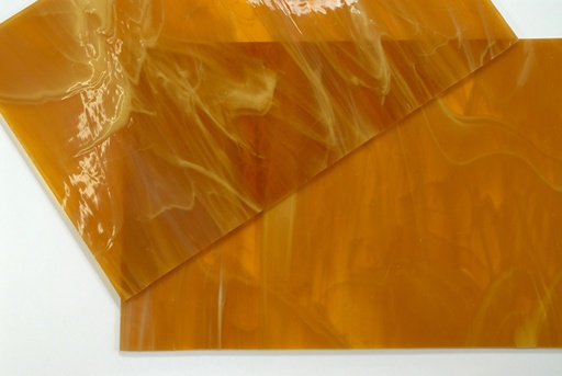Baguette de Verre 4 x 20 cm n°23 - Caramel Nuageux